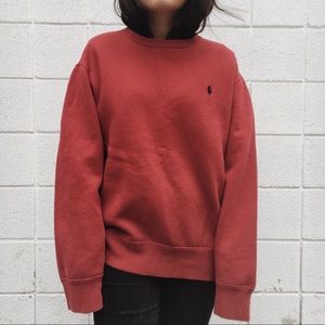 POLO BY RALPH LAUREN MENS RED SWEATSHIRT